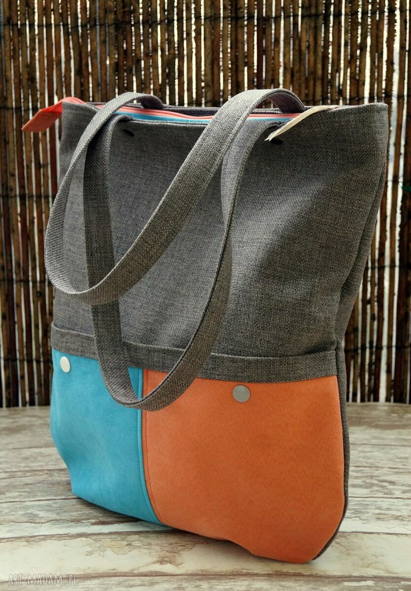 Torba na ramię hobo „Ptaszki” - handmade z Alcantarą
