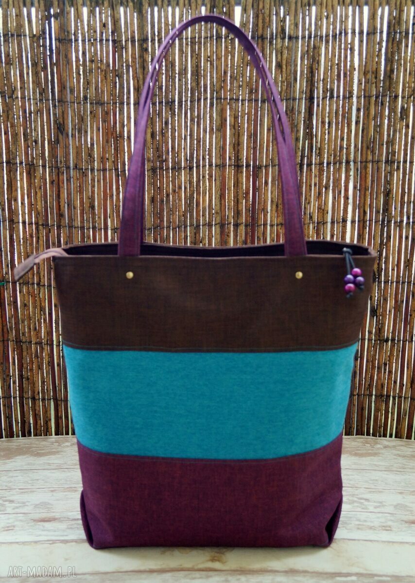 Torba na ramię Happy Art - pojemny shopper do codziennych wyjść