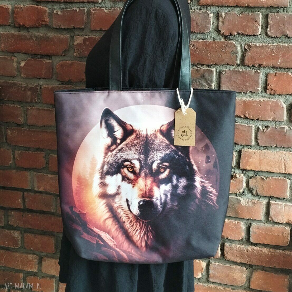 Torba shopper Wilki i Księżyc - kolekcja Matka Natura
