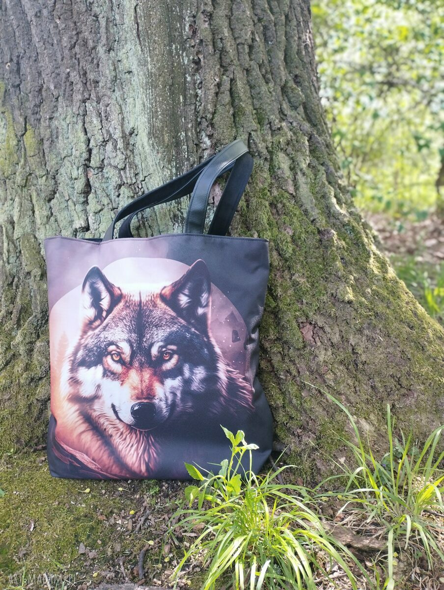 Torba shopper Wilki i Księżyc - kolekcja Matka Natura