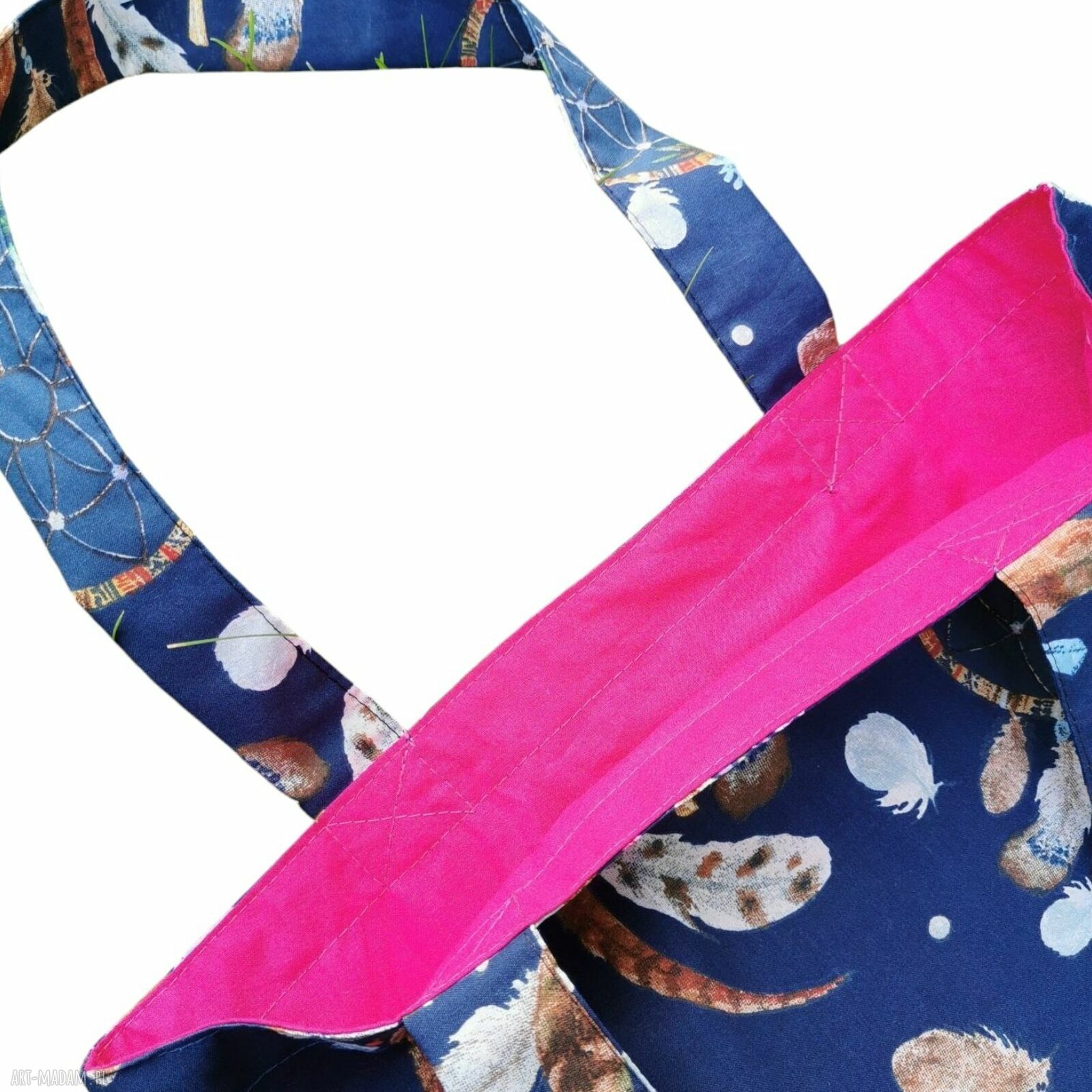 Torba na zakupy shopperka ekologiczna z bawełny 100% - łapacz snów, na ramię