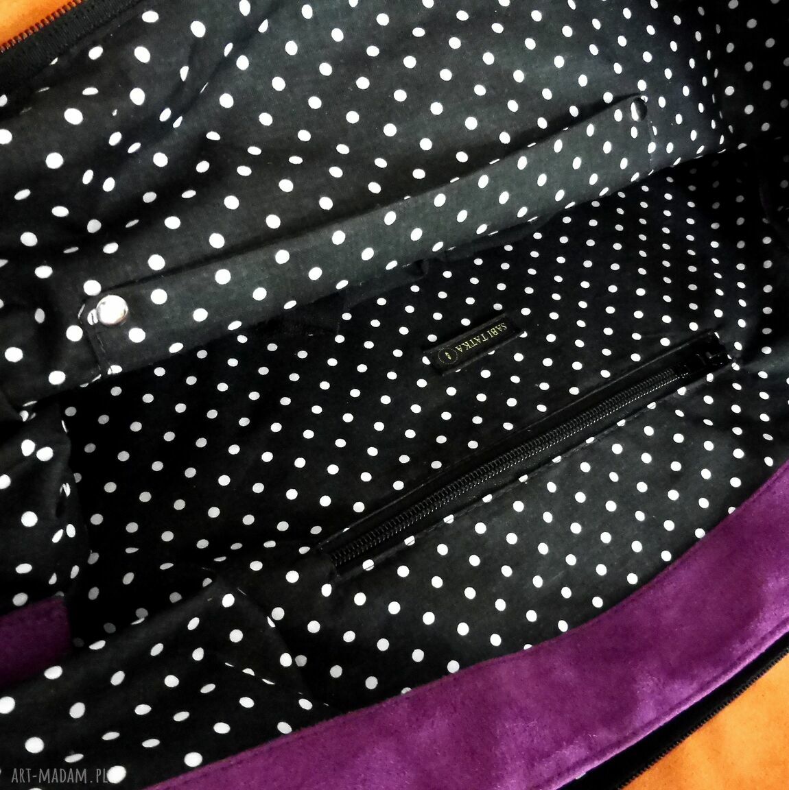 Torba Hobo zamszowa Fioletowa