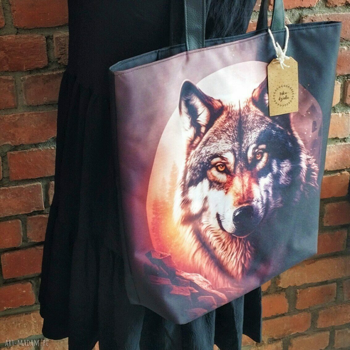 Torba shopper Wilki i Księżyc - kolekcja Matka Natura