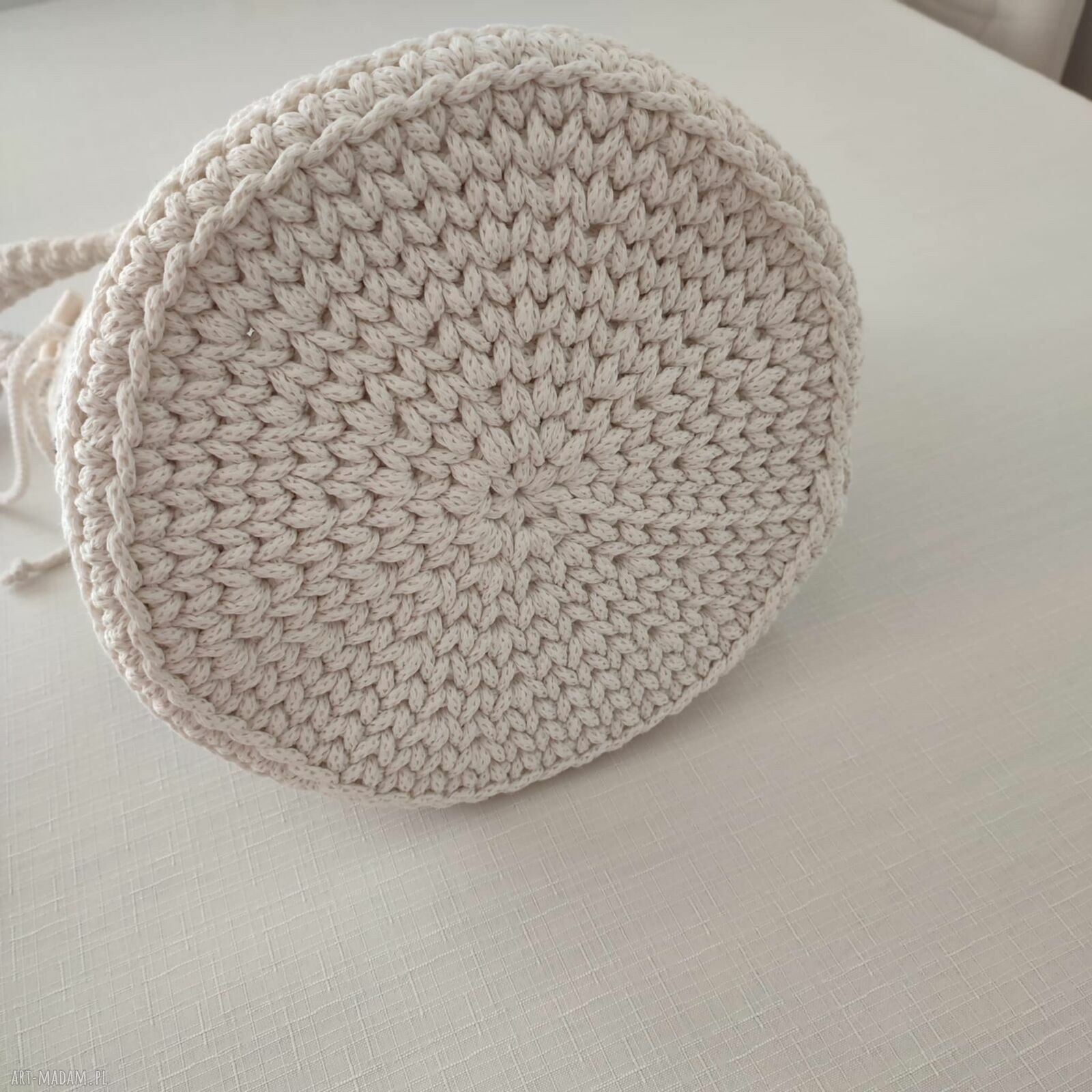 Torba na ramię szydełkowa ze sznurka 23x28 cm