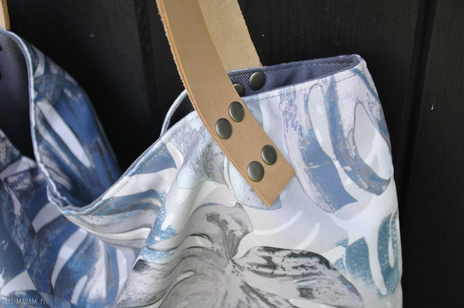 Torba tote XXL Monstera print - na ramię lub do ręki