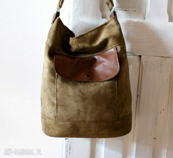 Vintage wór oliwka Handmade
