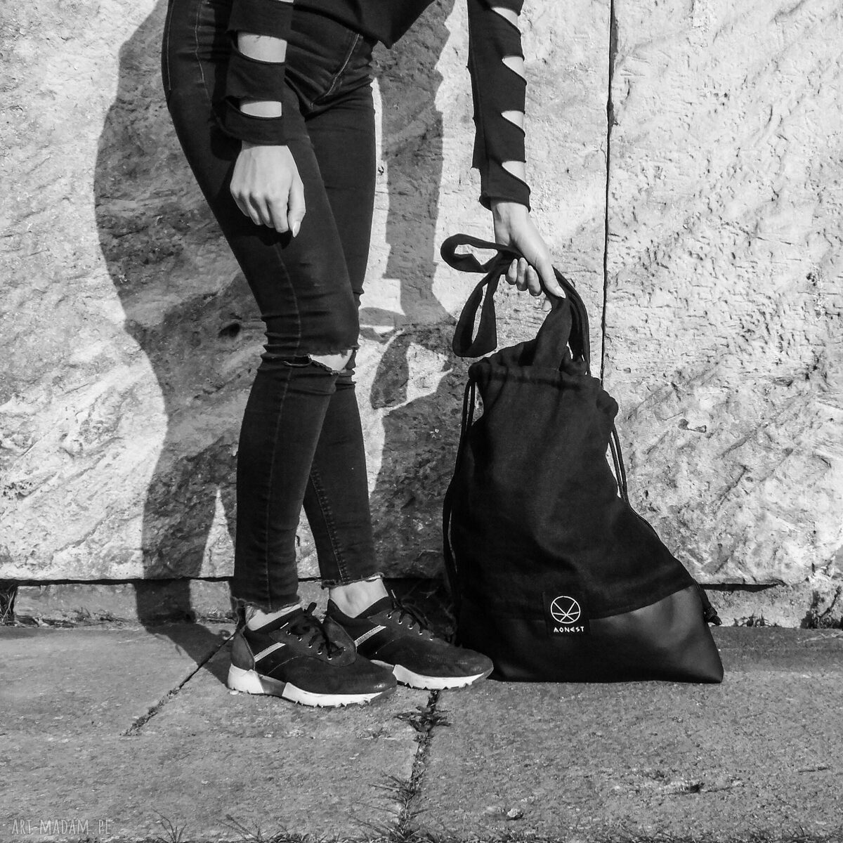 Torba worek konopny 2w1 Black Hemp