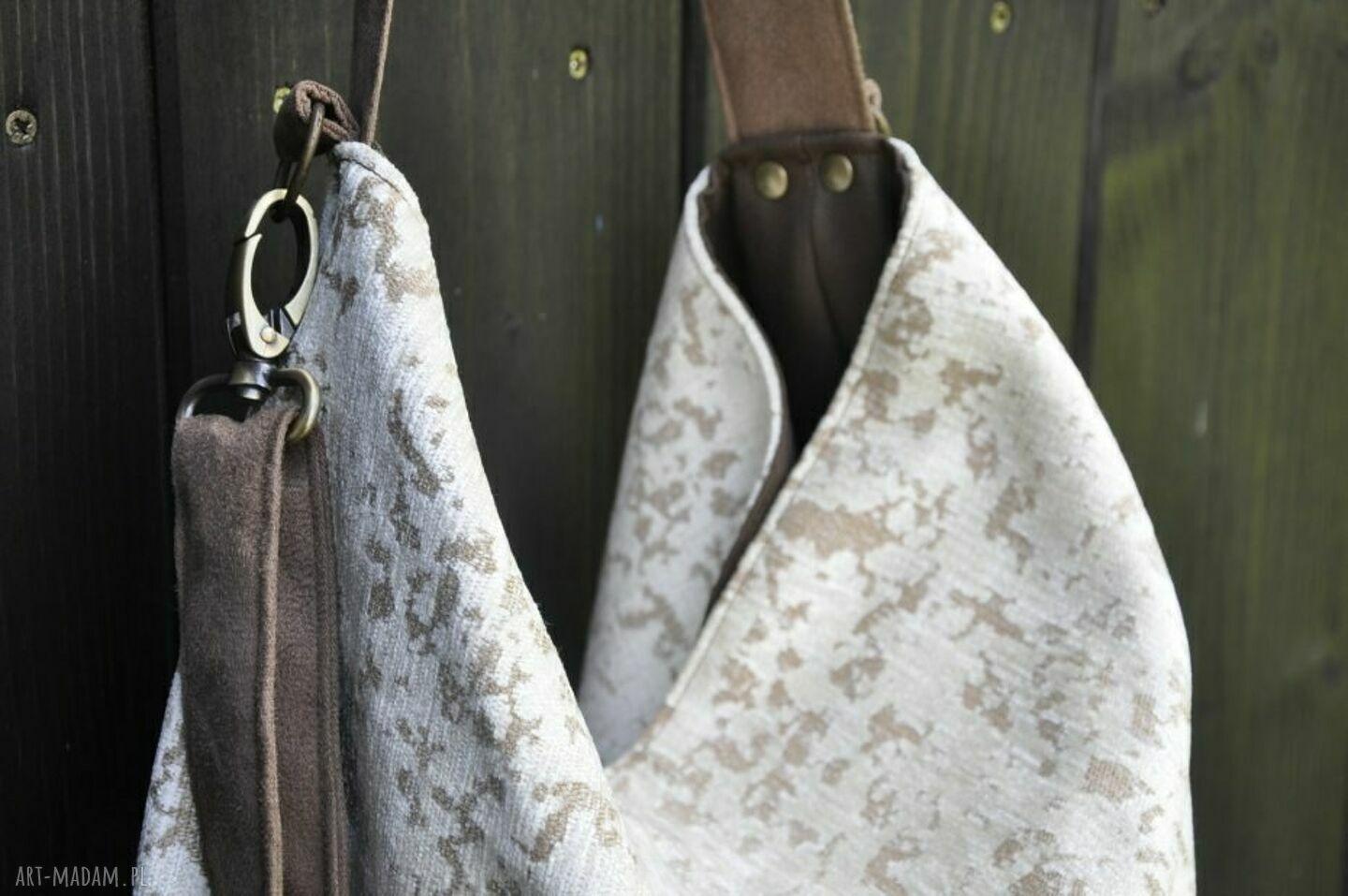 Torba hobo XXL - imitacja korka wegańska na ramię