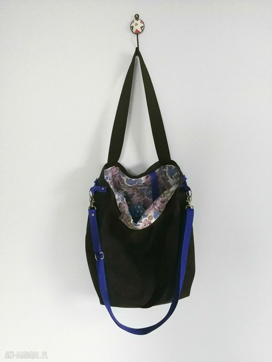 torba worek grafitowa Handmade