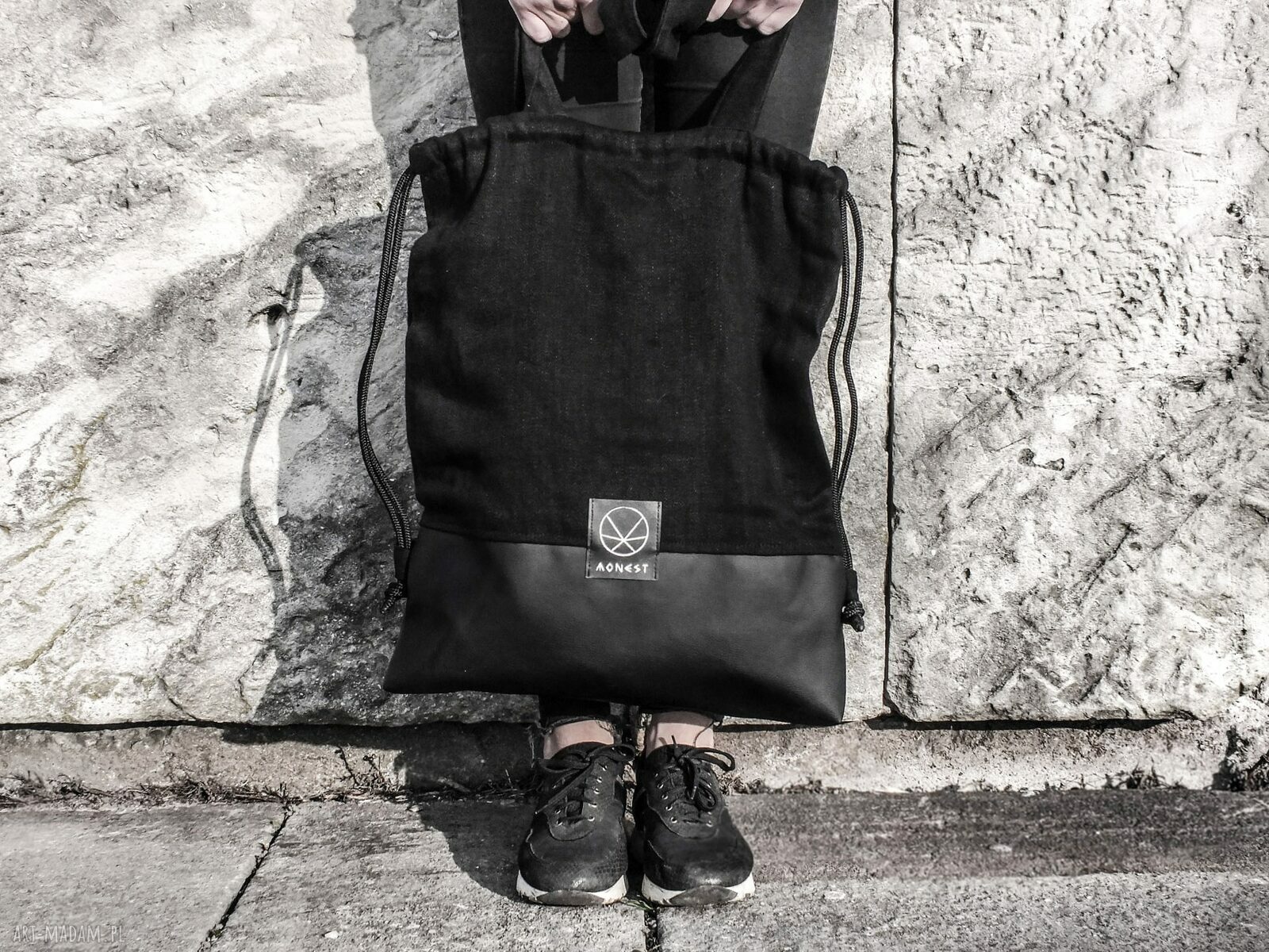 Torba worek konopny 2w1 Black Hemp