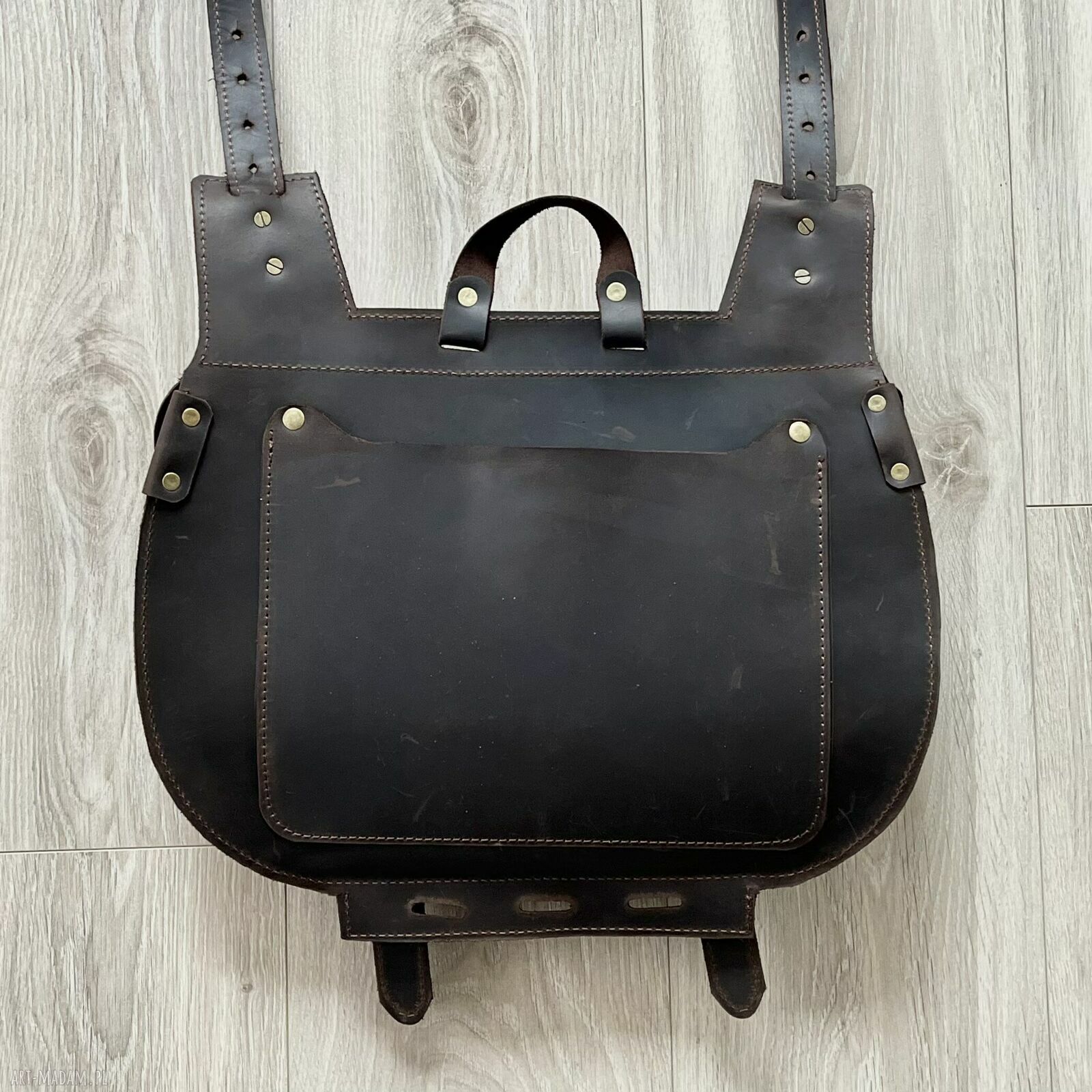 na ramię: Torba wykonana ze skóry Crazy Horse. HandMade