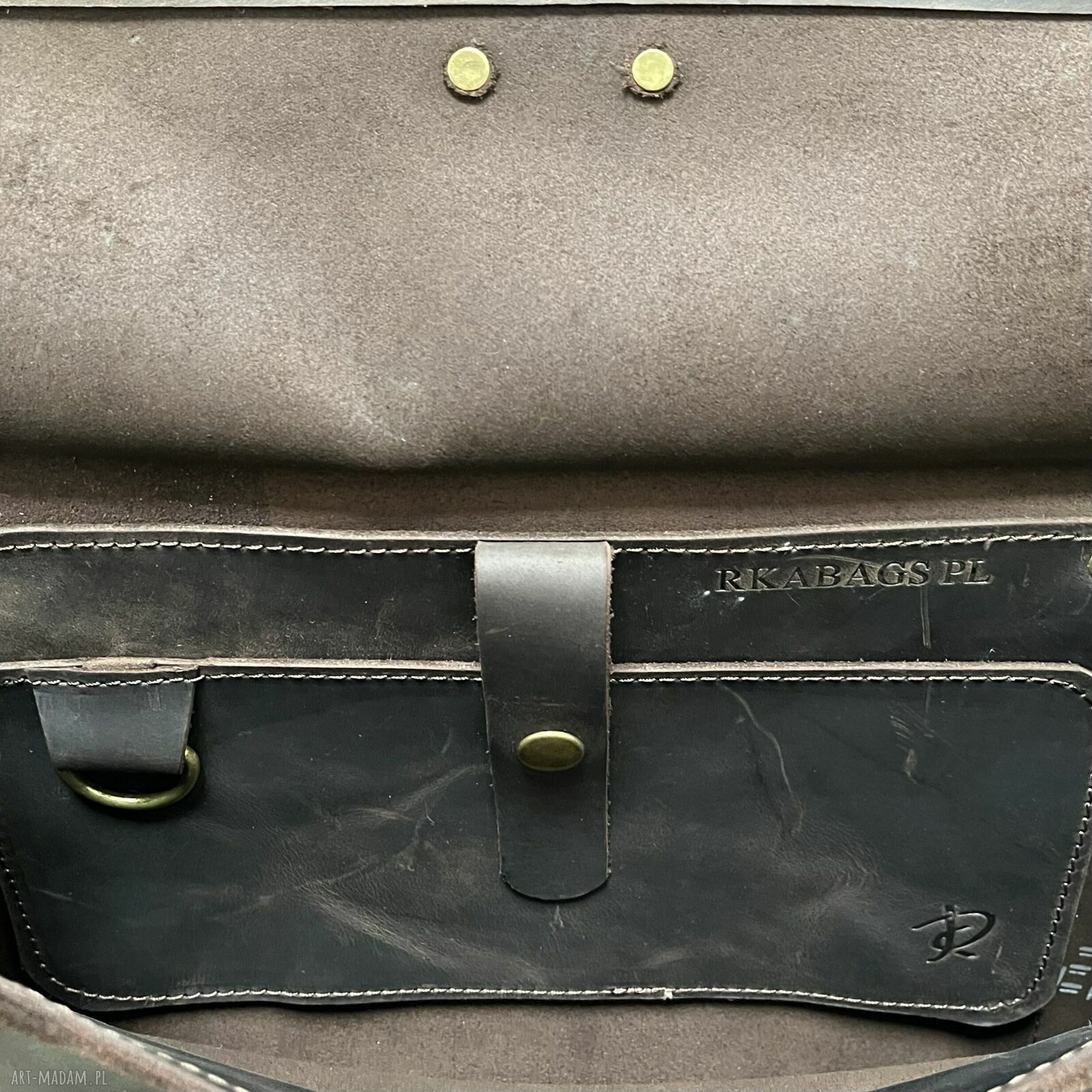 na ramię: Torba wykonana ze skóry Crazy Horse. HandMade