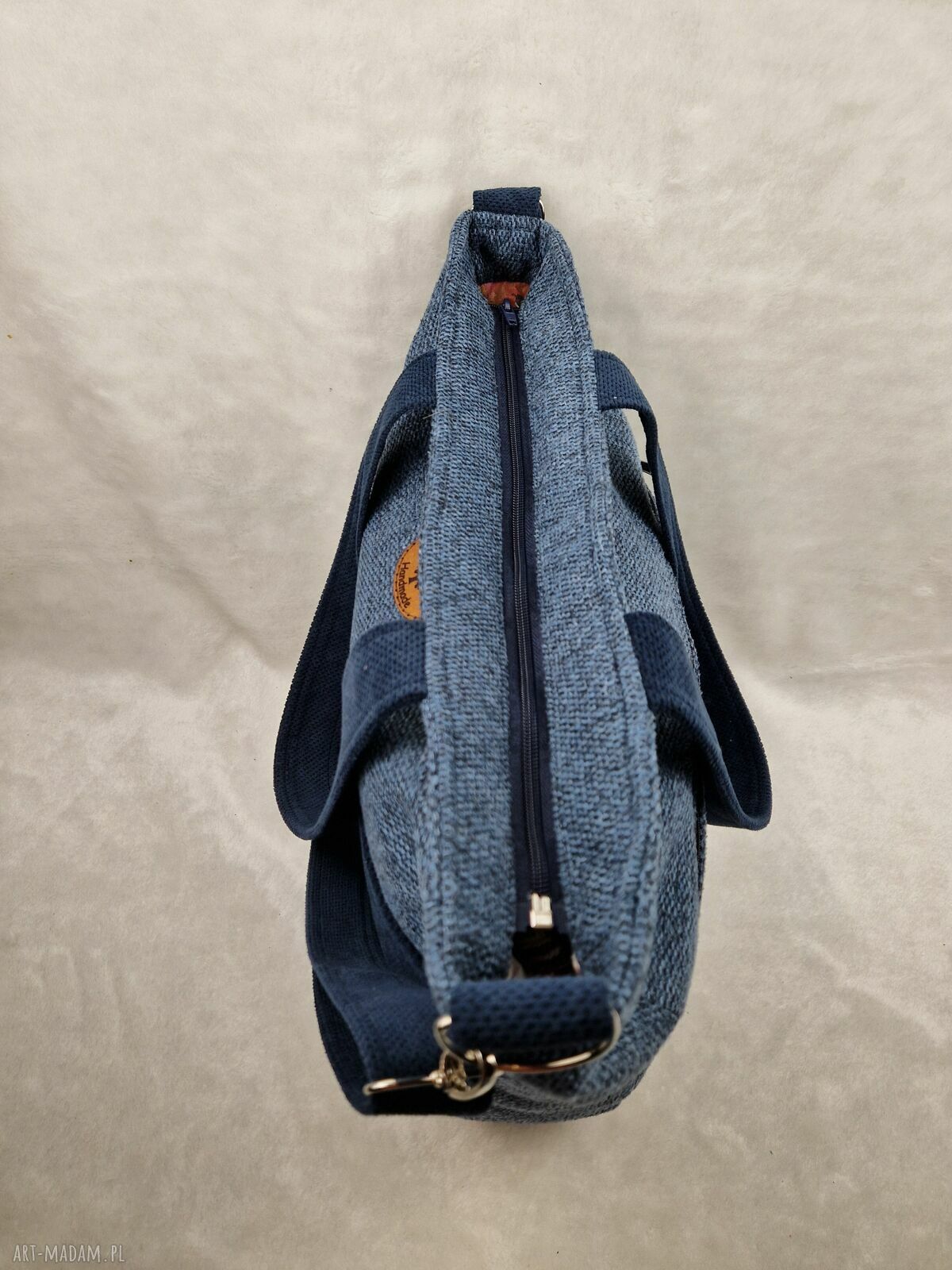 Torba na ramię handmade - szlachetny granat