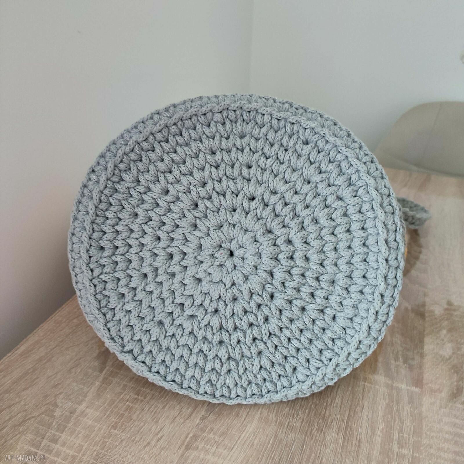 Torba na ramię szydełkowa ze sznurka bawełnianego 5 mm - 23 cm x 30 cm