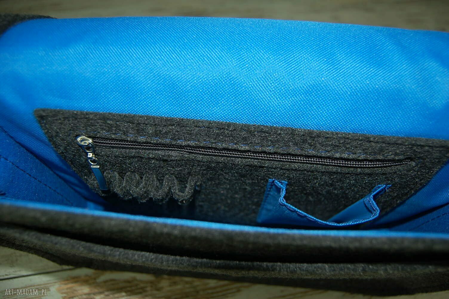 torba z filcu - listonoszka personalizowana z grawerowaną dedykacją 13"
