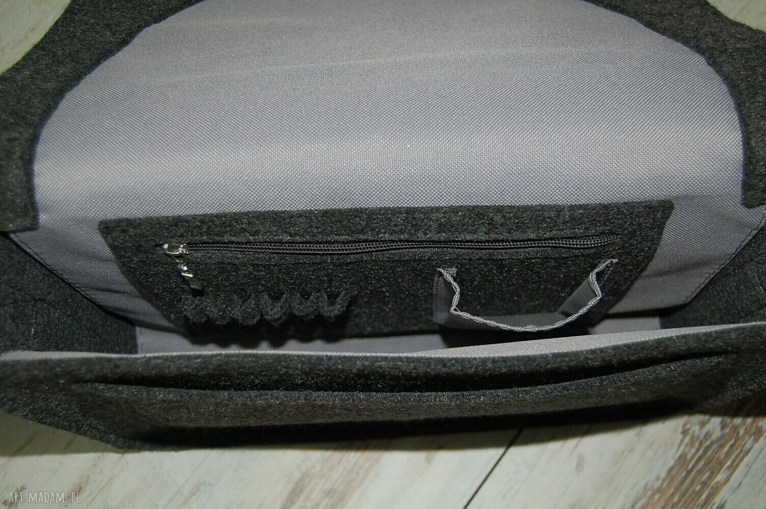 torba z filcu - listonoszka personalizowana z grawerowaną dedykacją 13"
