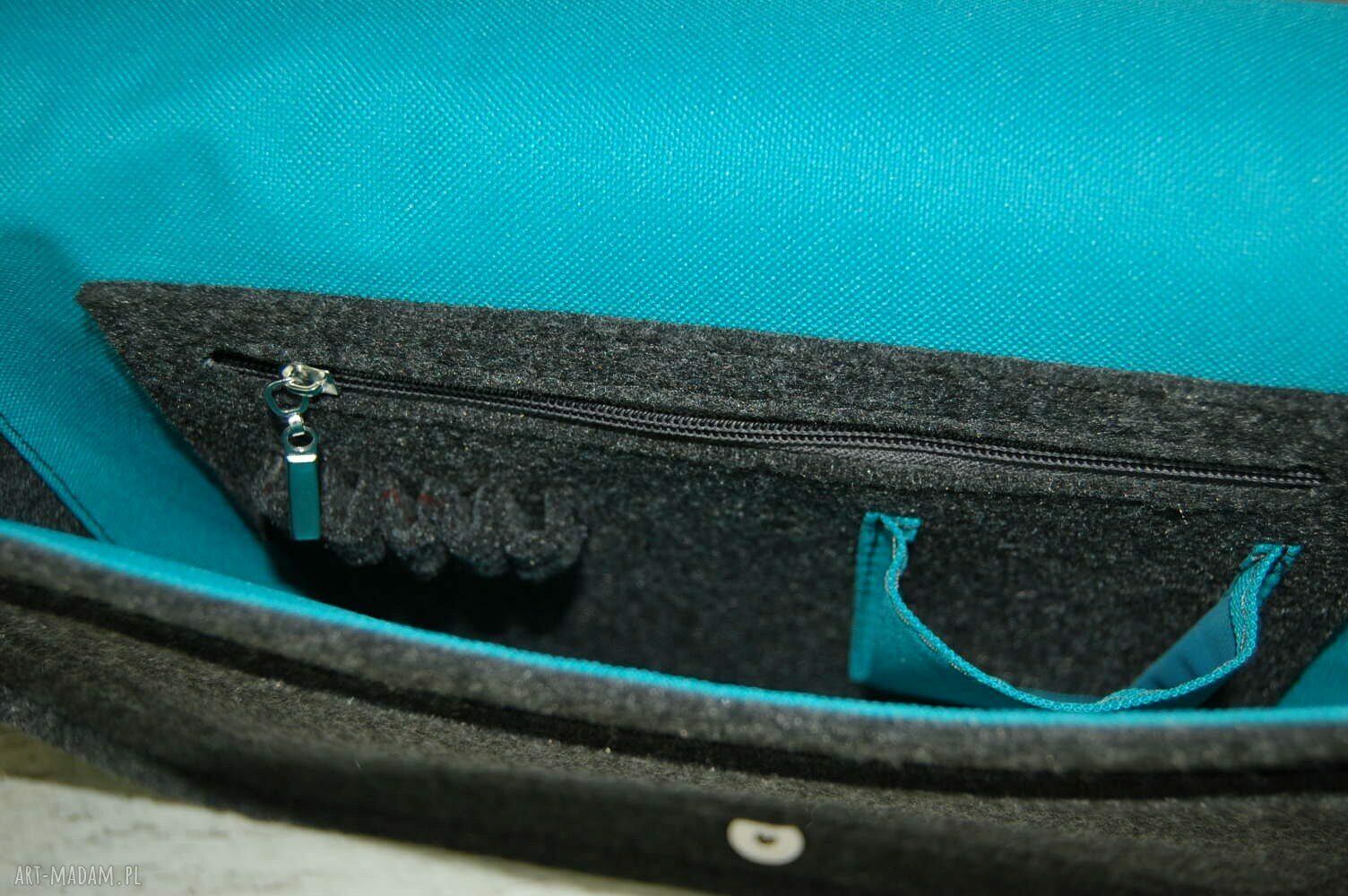 torba z filcu - listonoszka personalizowana z grawerowaną dedykacją