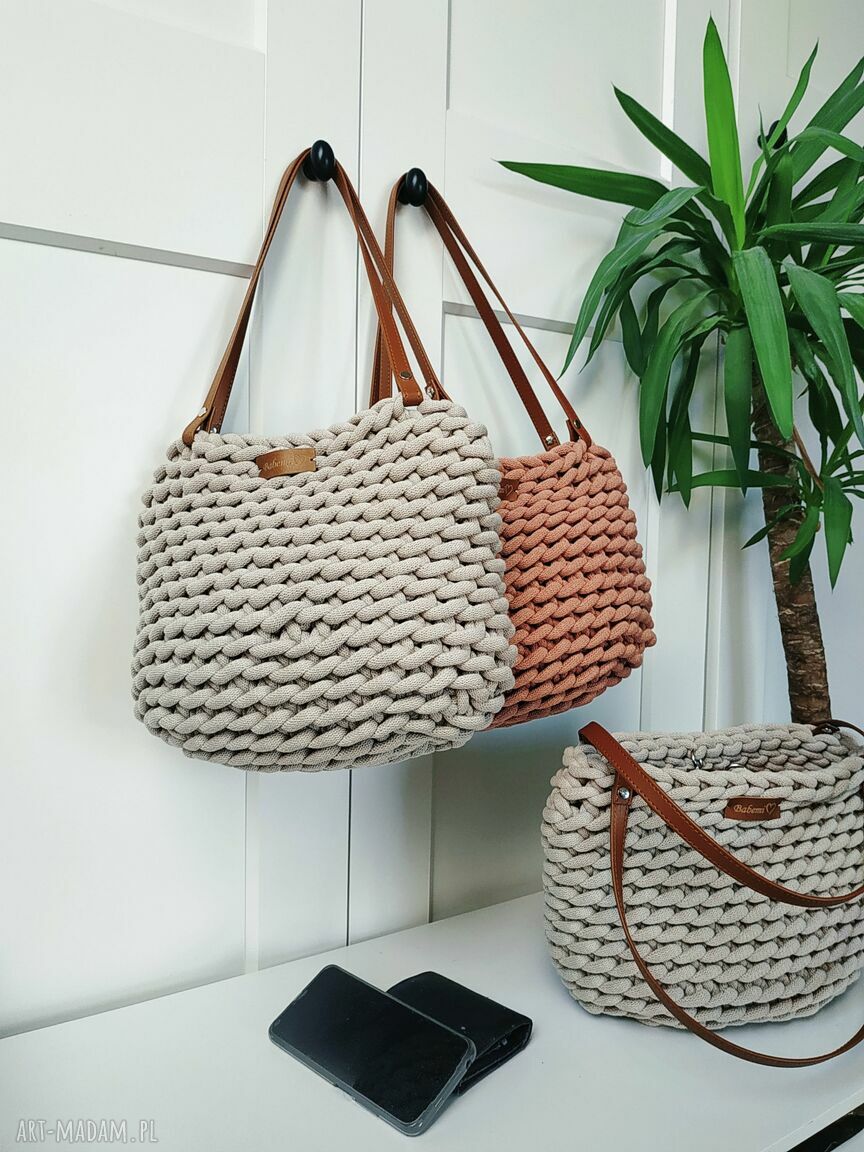Ręcznie robiona torba Boho Weave Bag 35 cm na ramię