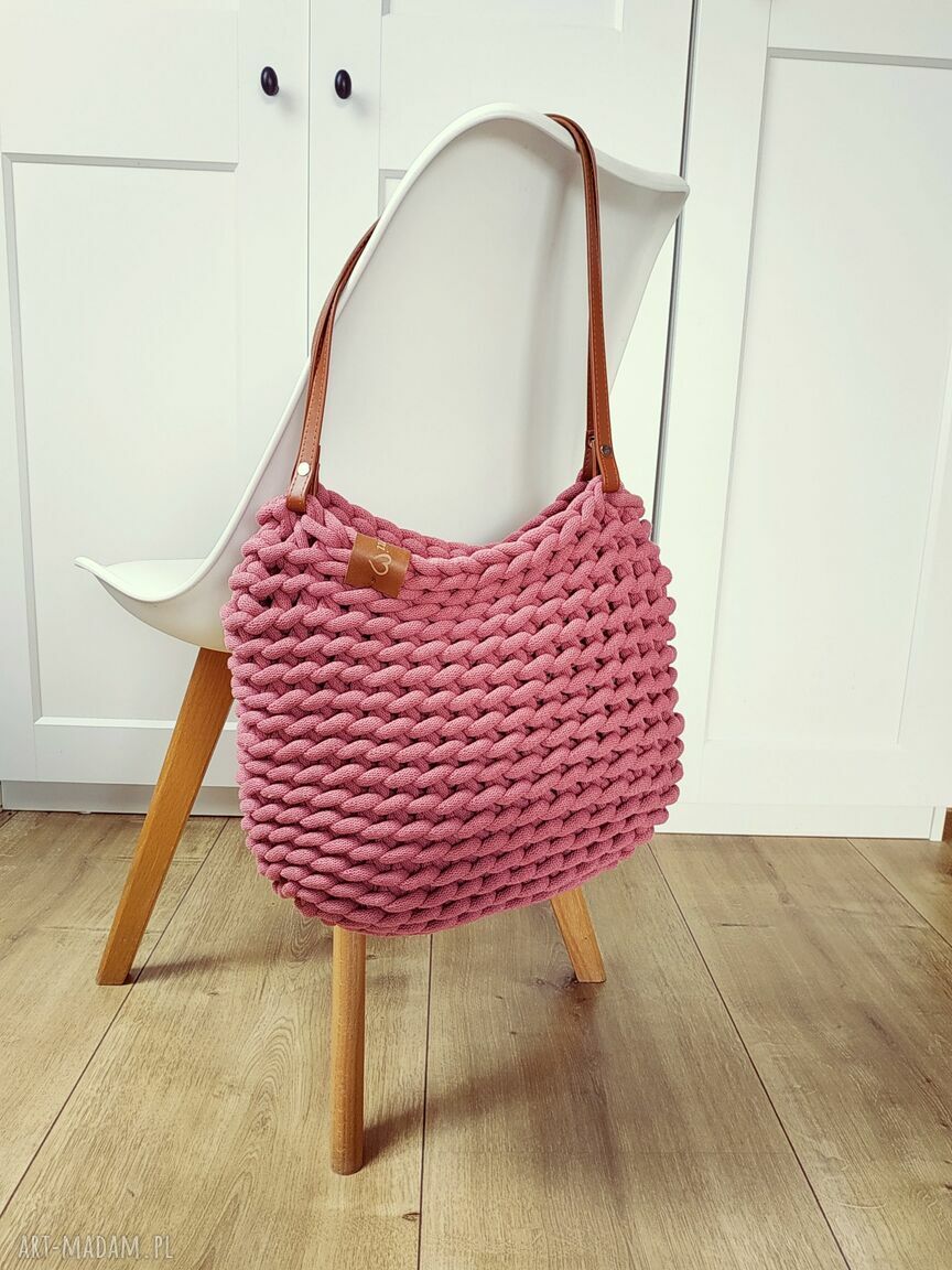 Torba worek z grubego sznurka Boho Weave Bag na ramię