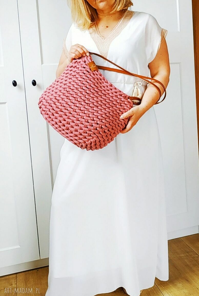 Torba worek z grubego sznurka Boho Weave Bag na ramię