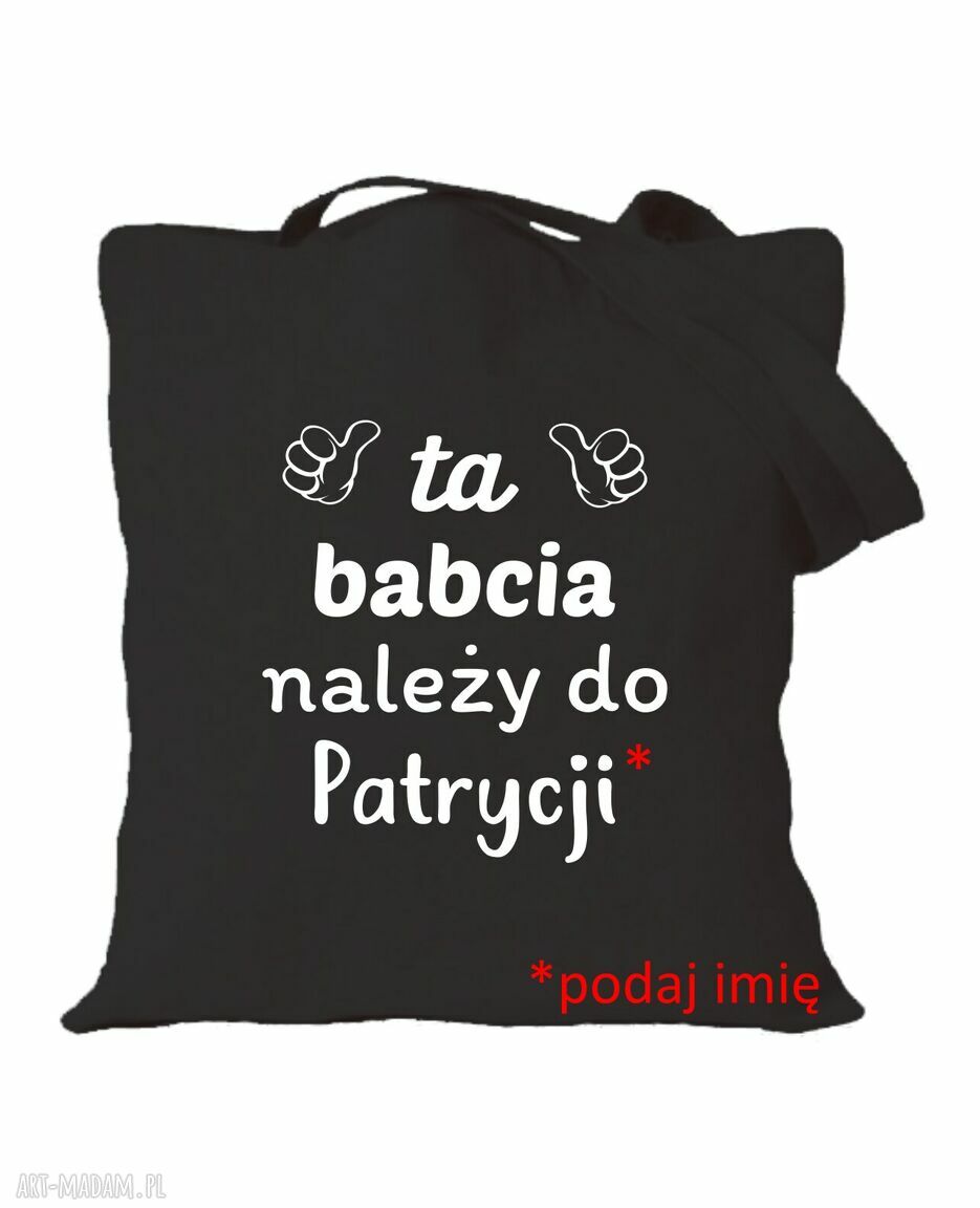 Torba z nadrukiem dla Babci - prezent od wnuków na Dzień Babci i urodziny