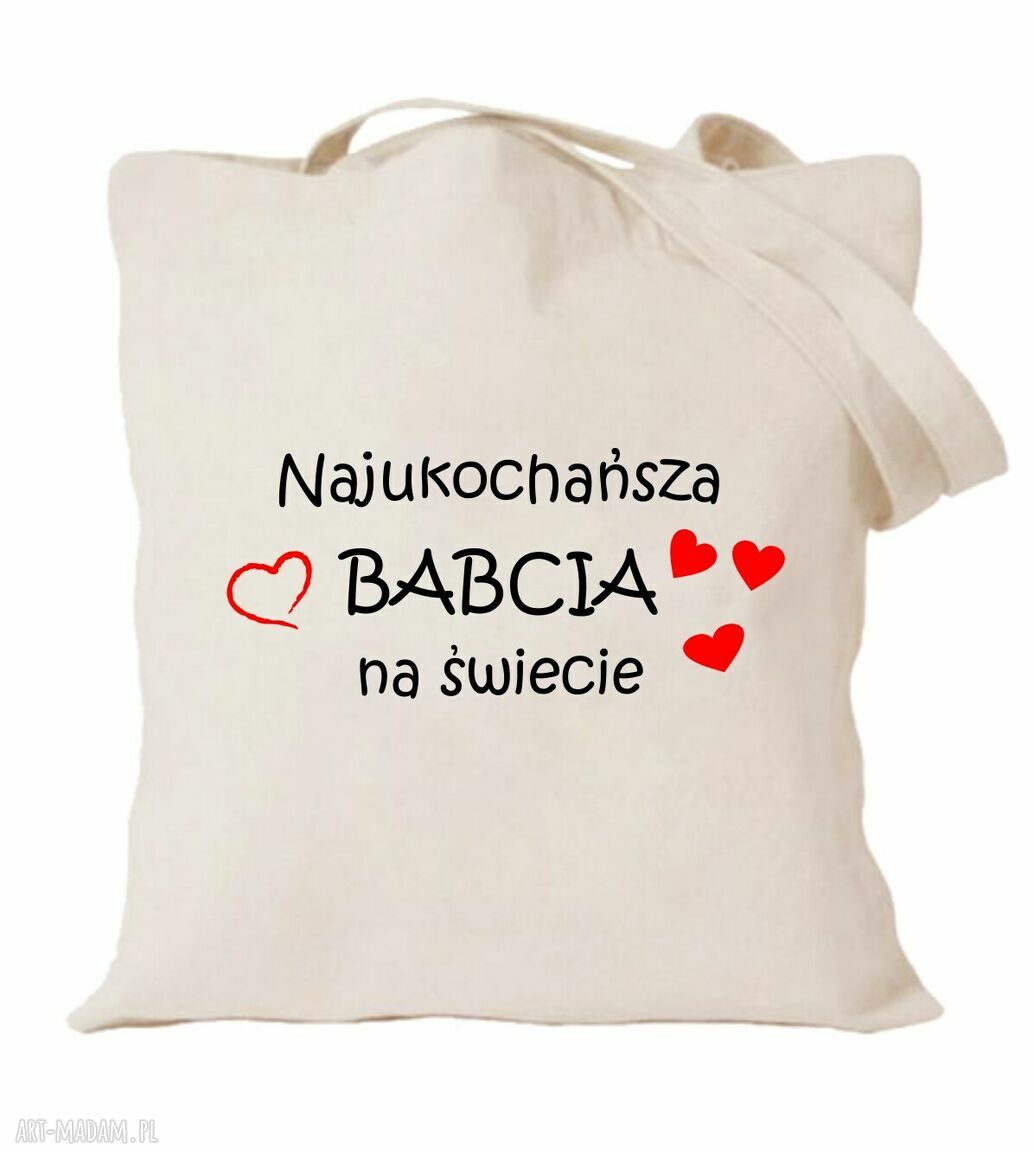 Torba z nadrukiem dla babci - prezent od wnuków na Dzień Babci