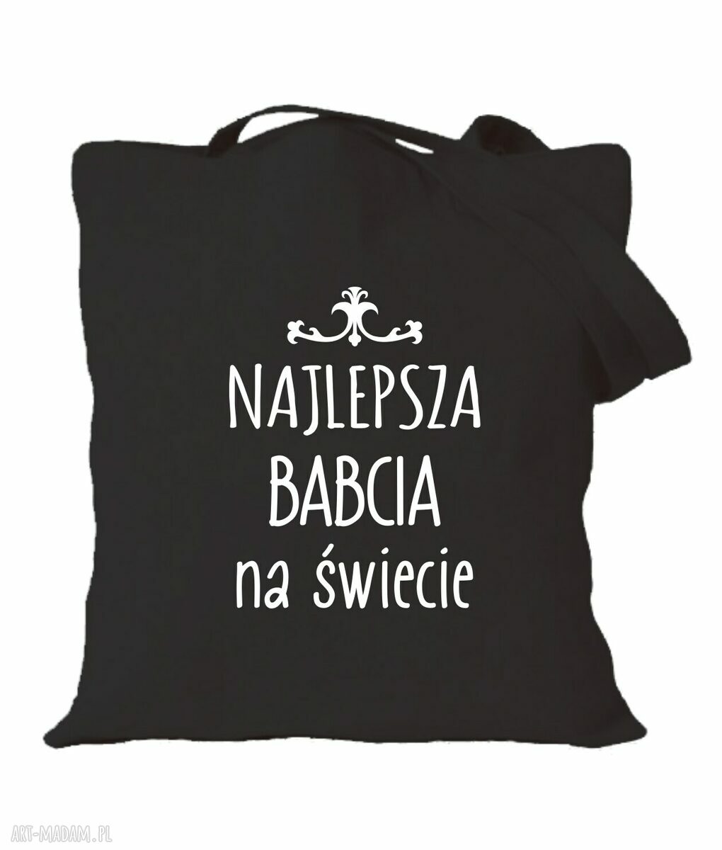 Torba bawełniana dla babci z nadrukiem - prezent od wnuków na Dzień Babci