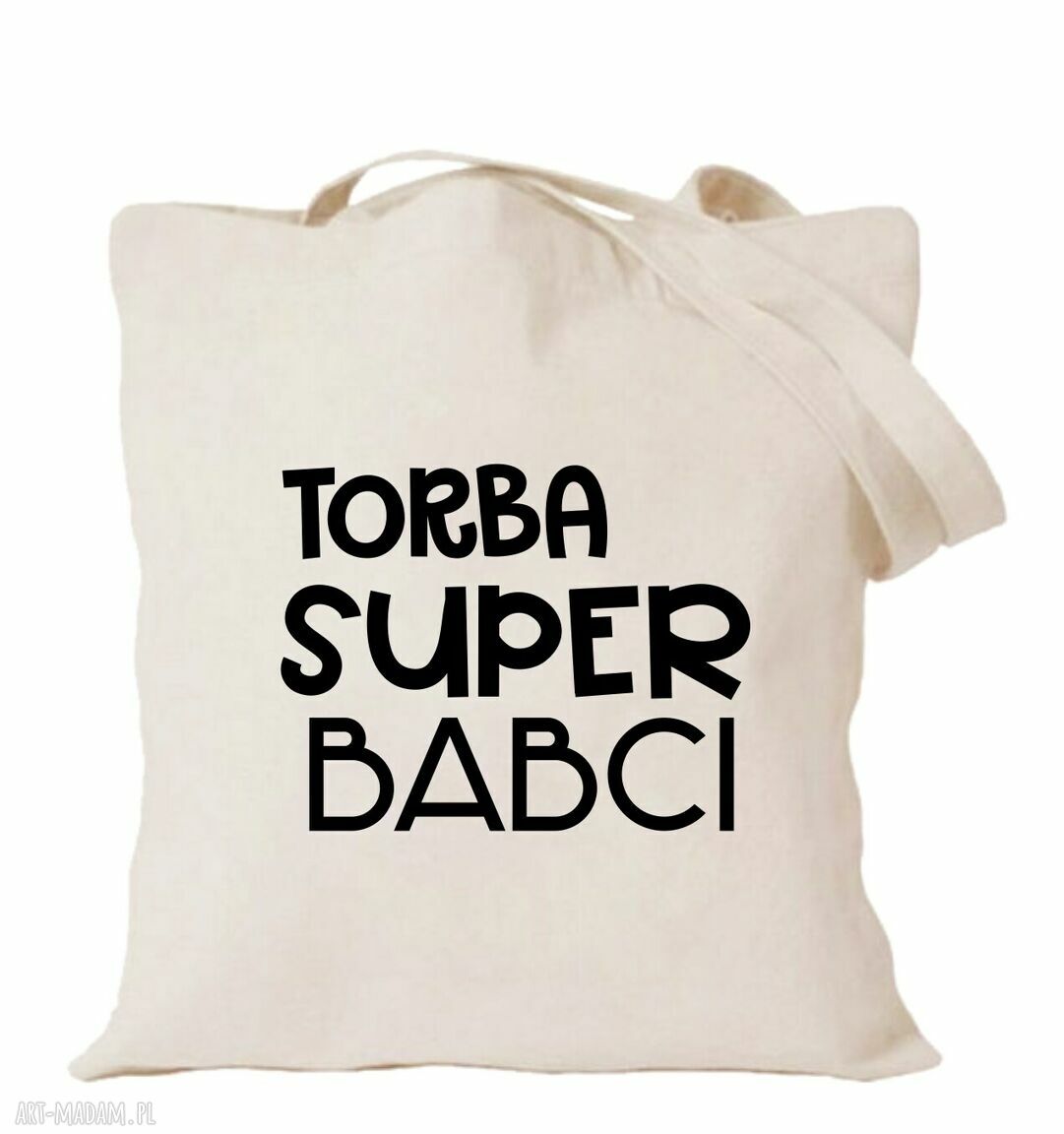 Torba bawełniana z nadrukiem dla Babci - prezent od wnuków i wnuczki na Dzień Babci