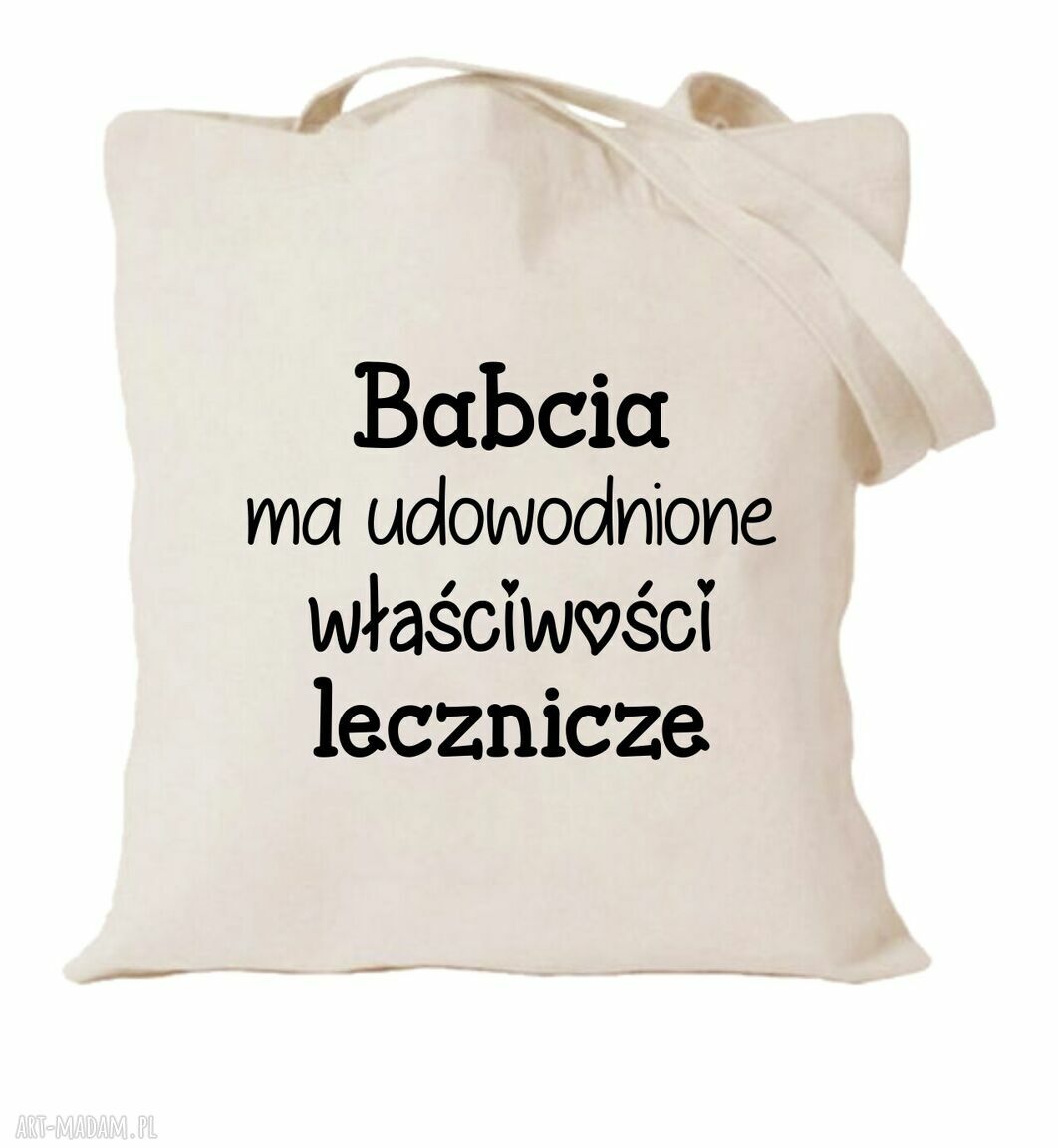 Torba bawełniana z nadrukiem dla Babci - prezent od wnuków