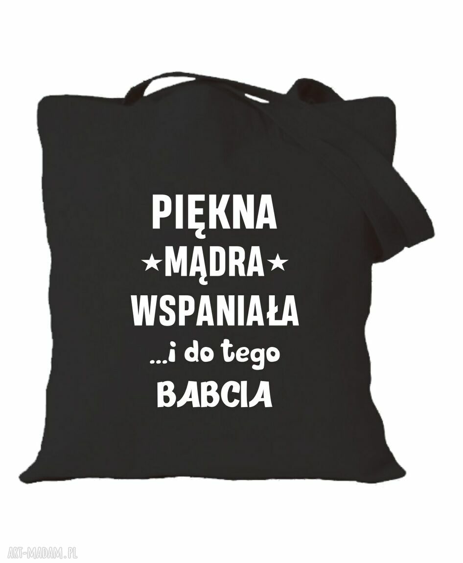 Torba bawełniana z nadrukiem dla Babci - prezent od wnuków na Dzień Babci