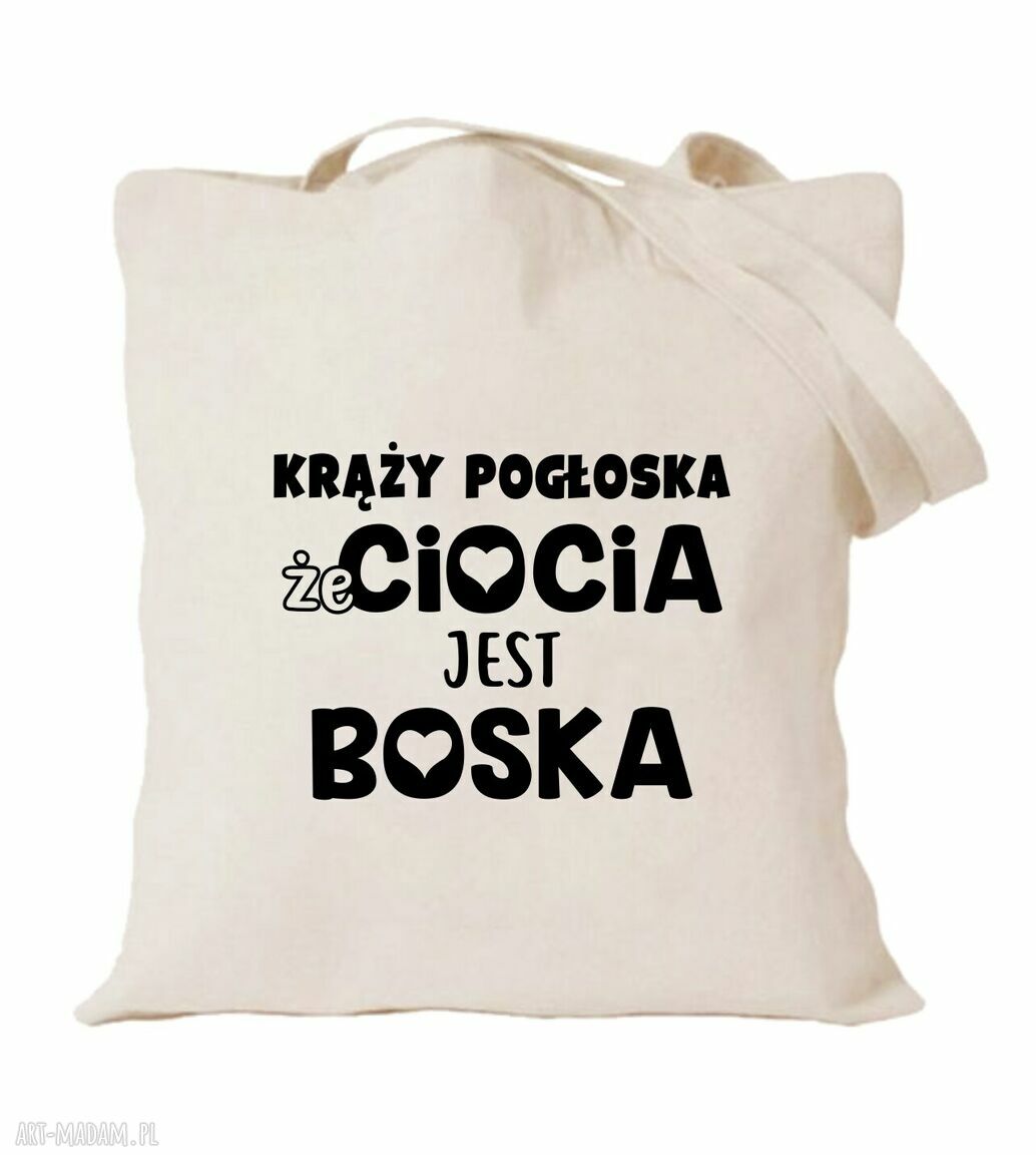 Torba z nadrukiem dla cioci - praktyczny prezent na urodziny i święta