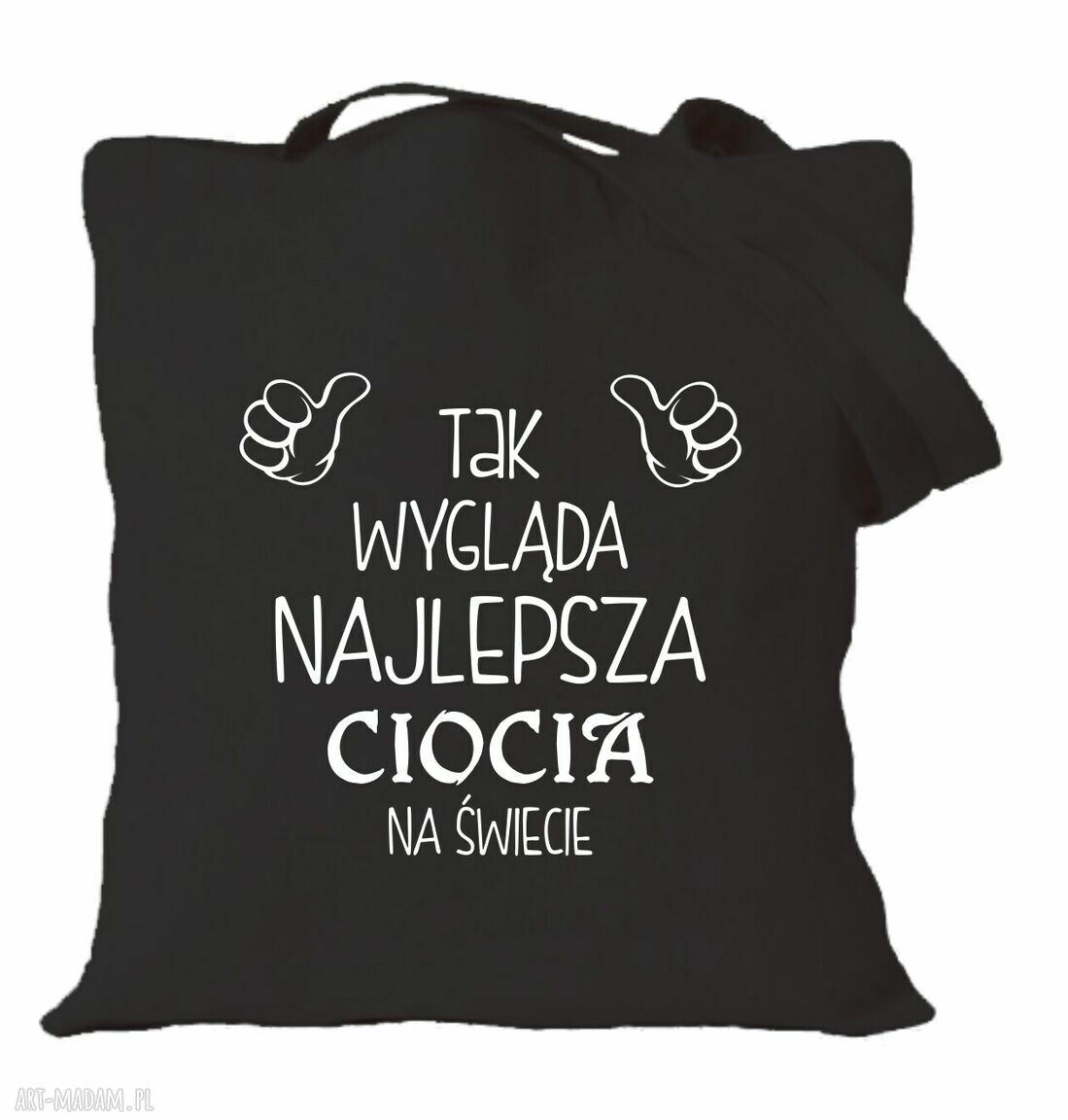 Torba bawełniana z nadrukiem dla cioci - prezent na urodziny i święta