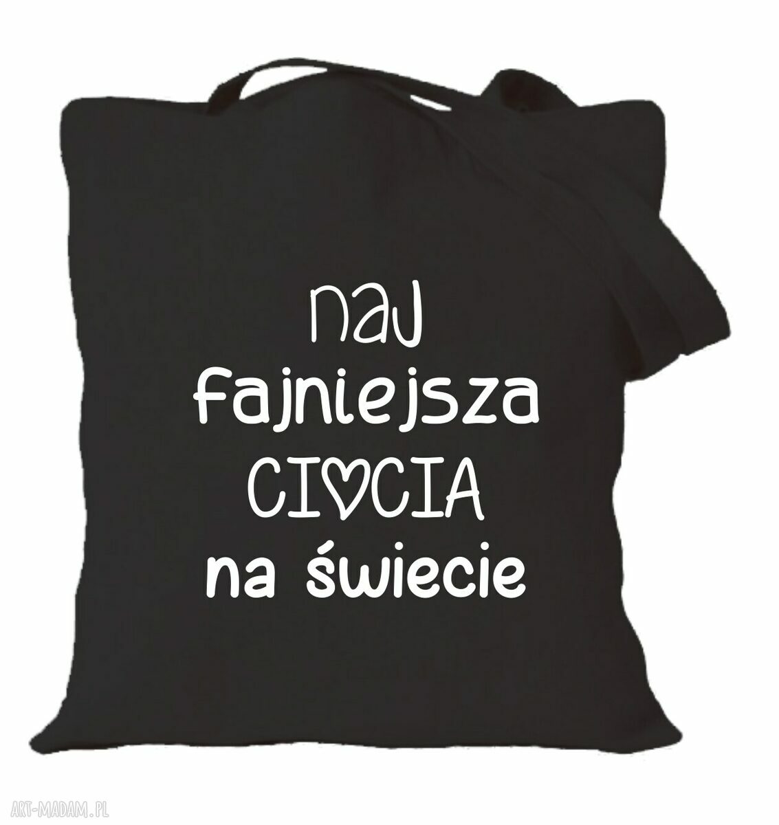 Torba z nadrukiem dla cioci - prezent na urodziny i święta, bawełniana na zakupy