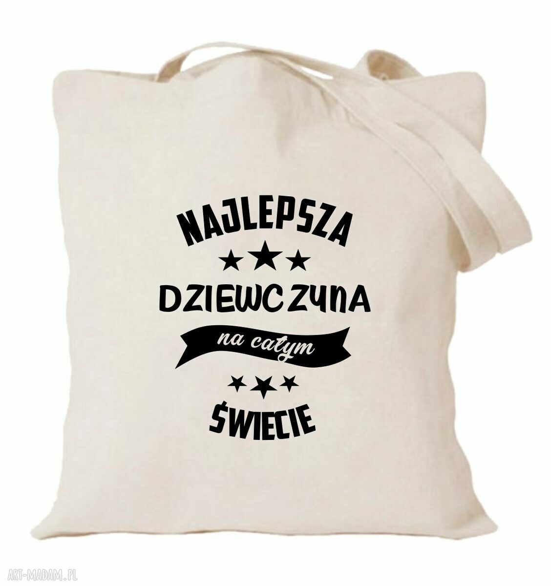 Torba bawełniana z nadrukiem dla dziewczyny - prezent na urodziny i walentynki