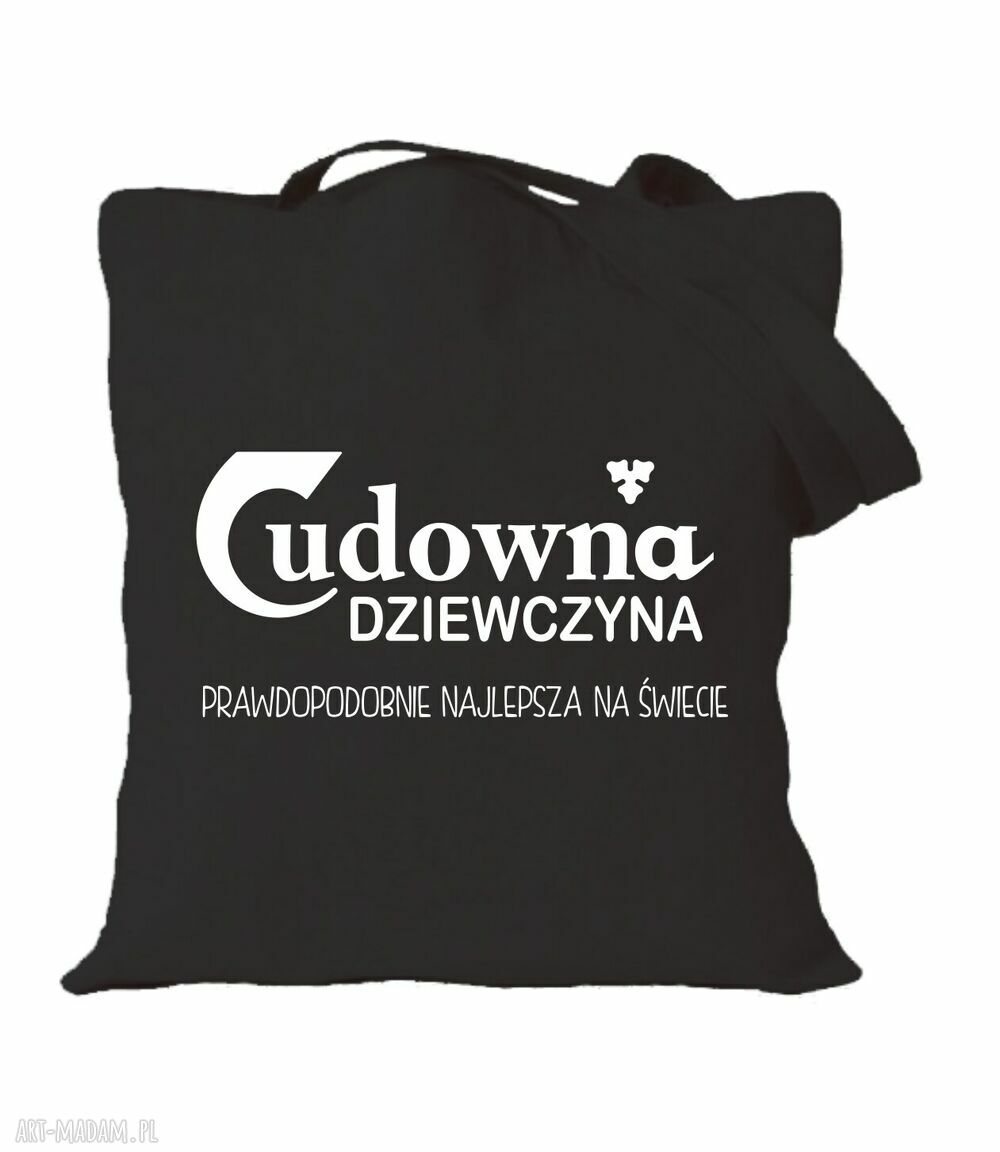 Torba z nadrukiem dla dziewczyny - bawełniana shopperka na zakupy