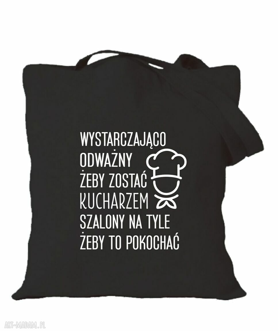 Torba bawełniana z nadrukiem dla kucharki i kucharza - prezent