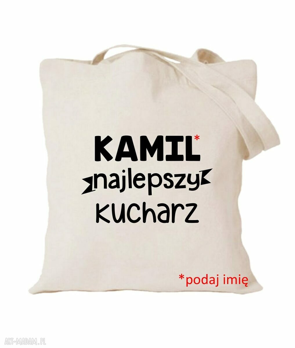 Torba bawełniana z nadrukiem dla kucharza i kucharki - najlepszy prezent
