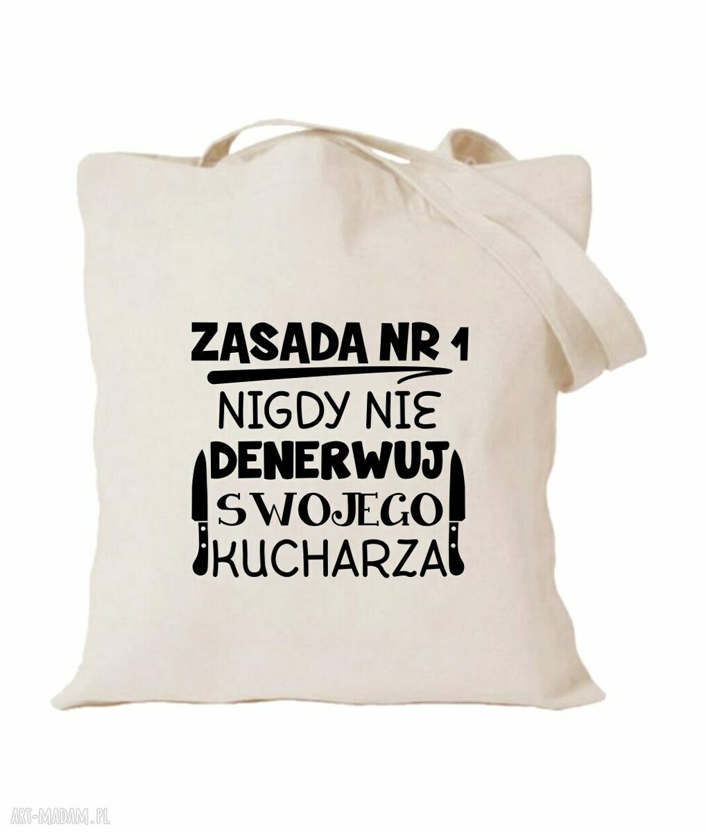 Torba bawełniana z nadrukiem „Najlepsza Kucharka” - prezent dla kucharki i kucharza