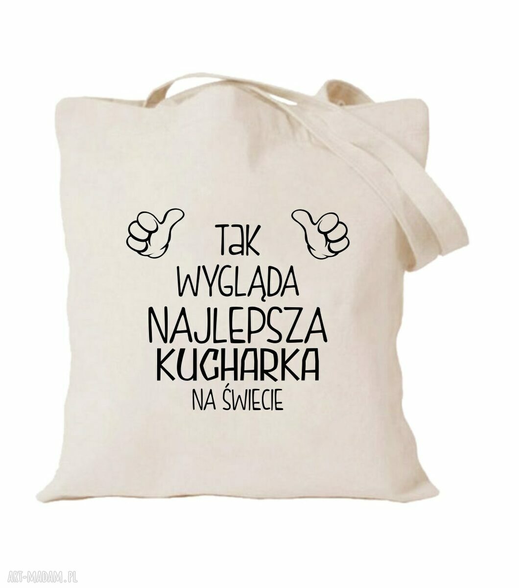 Torba bawełniana z nadrukiem dla kucharki i kucharza - wyjątkowy prezent