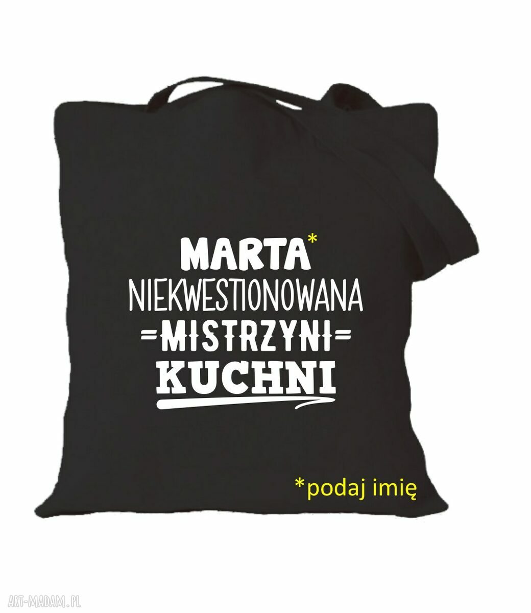 Torba bawełniana z nadrukiem dla kucharza i kucharki - najlepsza kucharka