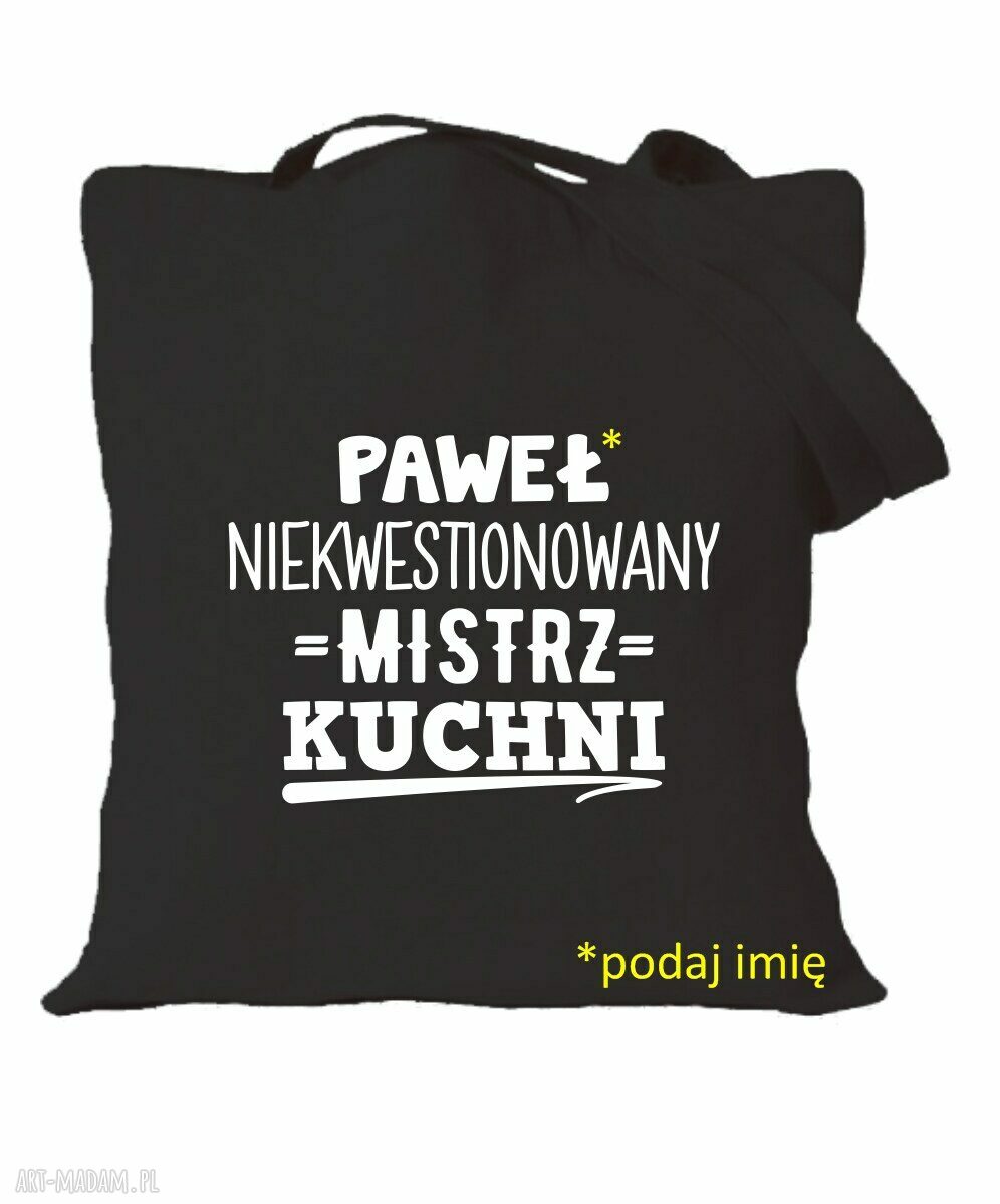 Torba bawełniana z nadrukiem dla kucharki i kucharza - prezent na urodziny