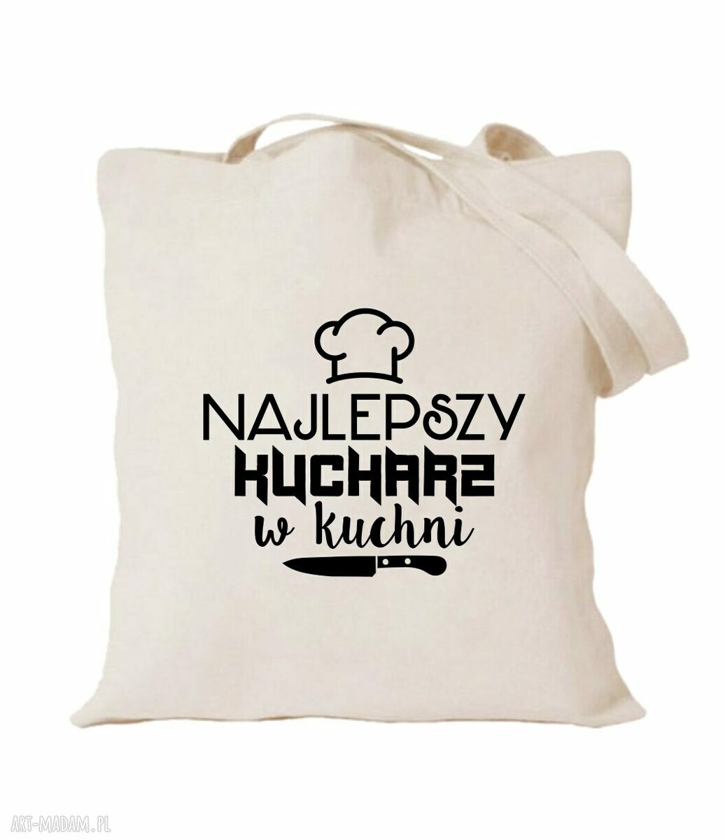Torba bawełniana z nadrukiem dla kucharza i kucharki - prezent na urodziny