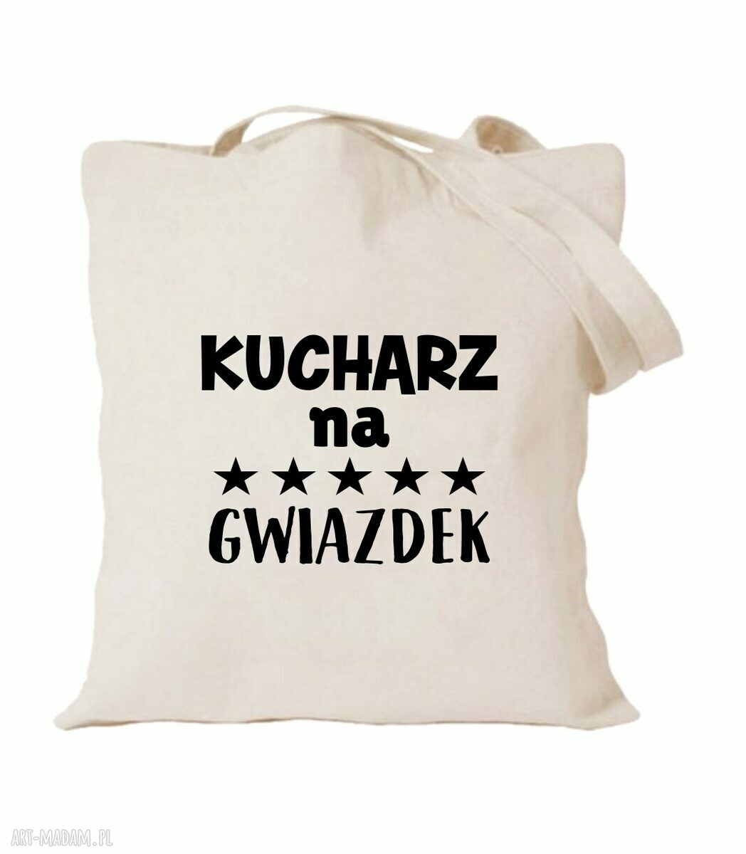 Torba bawełniana z nadrukiem dla kucharza i kucharki - prezent najlepsza kucharka