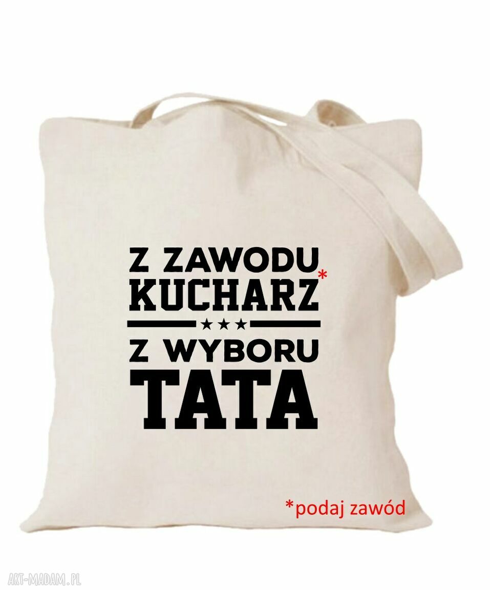 Torba bawełniana z nadrukiem dla kucharki, kucharza i szefa kuchni - prezent