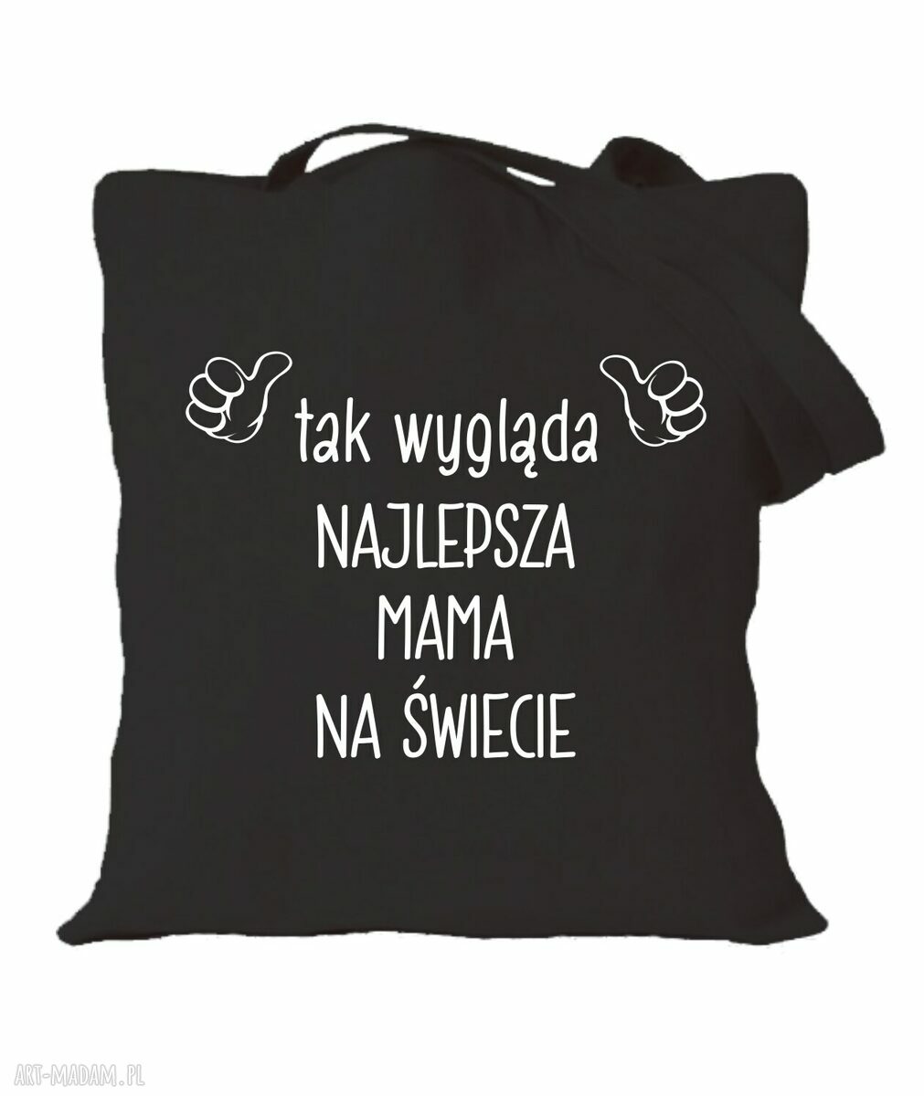 Torba bawełniana z nadrukiem dla mamy - prezent na Dzień Matki i urodziny