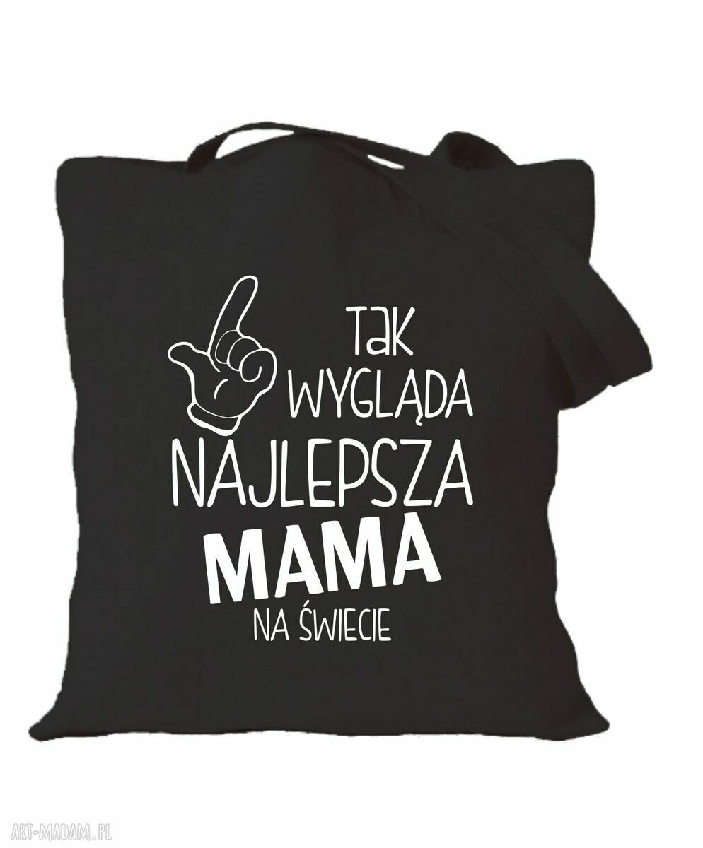 Torba bawełniana z nadrukiem dla mamy - prezent na Dzień Matki i urodziny