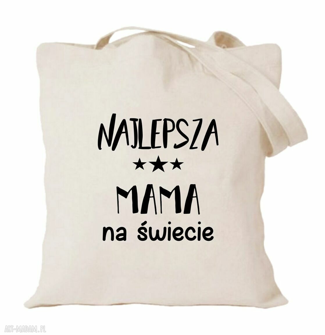 Torba bawełniana z nadrukiem dla mamy - prezent na Dzień Matki, urodziny i święta