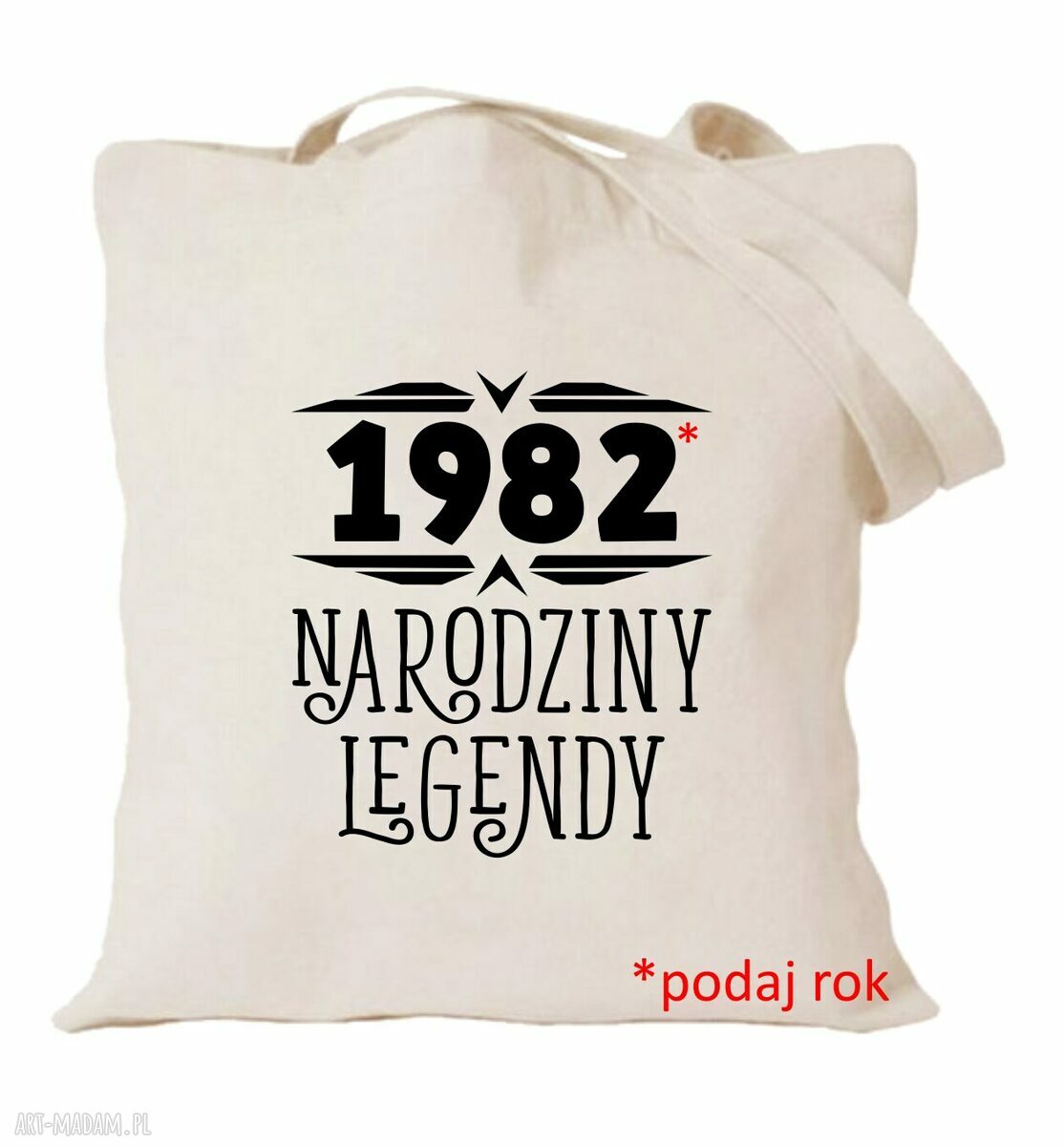 Bawełniana torba na urodziny z trwałym nadrukiem - prezent dla solenizanta