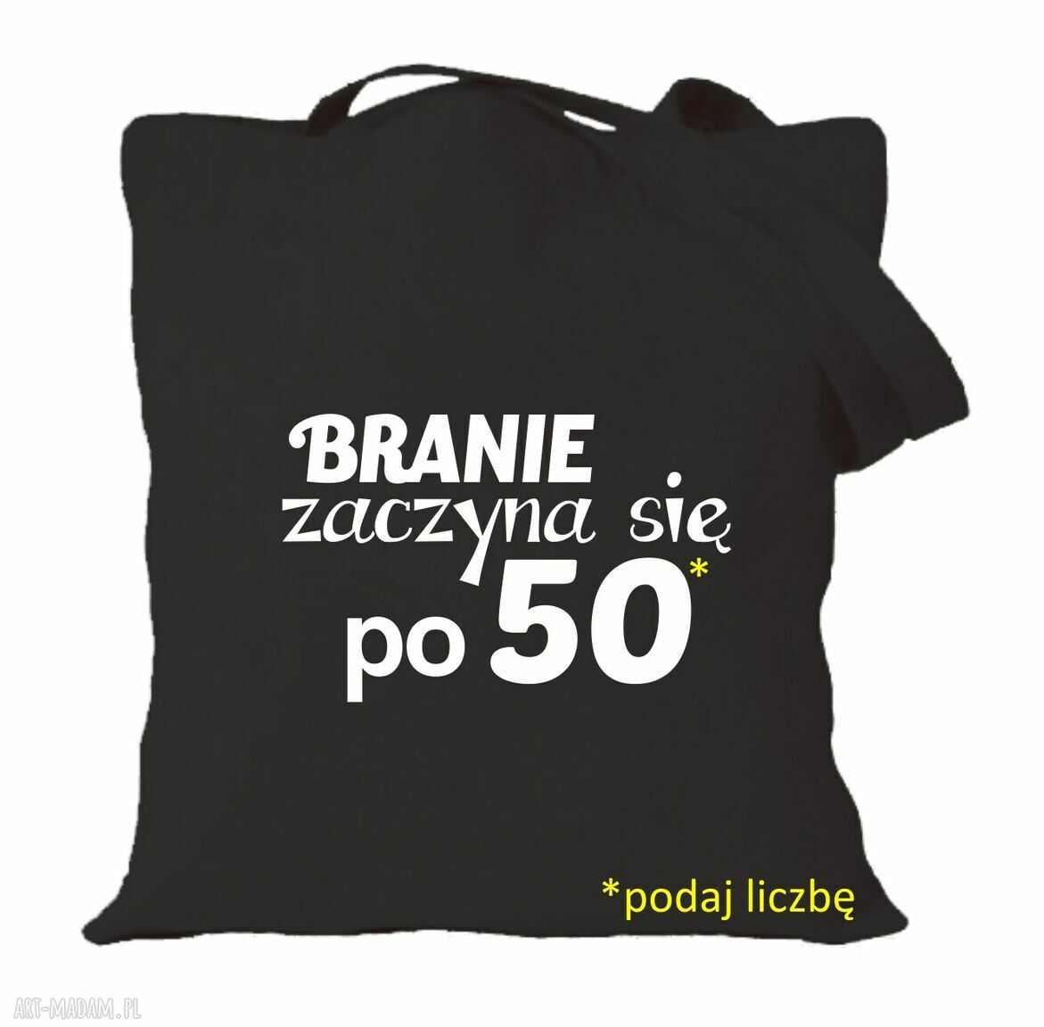 Torba bawełniana z nadrukiem na urodziny - rok i liczba