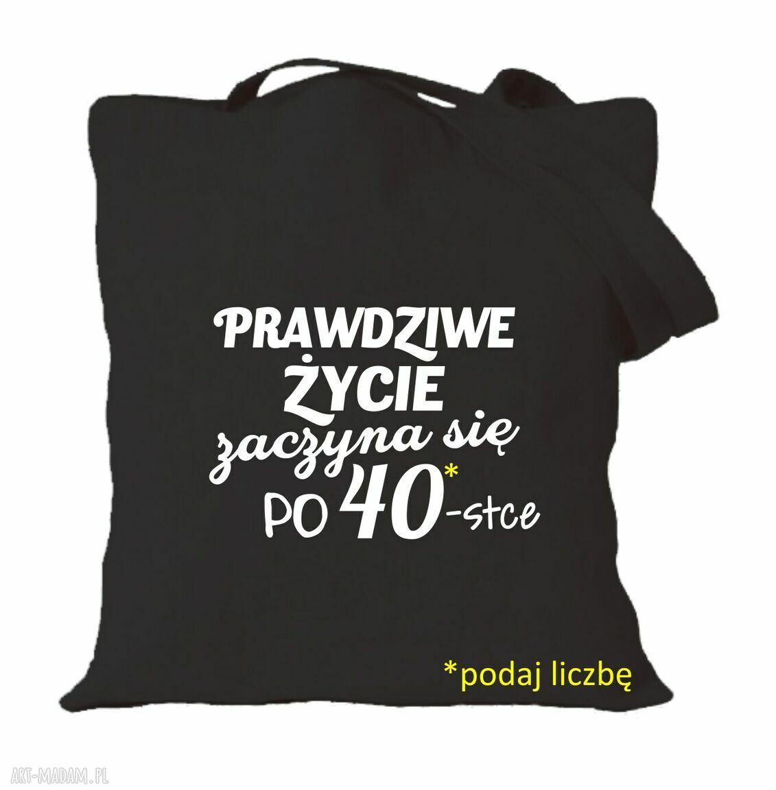 Torba bawełniana z nadrukiem na urodziny i rocznicę - prezent na okazję